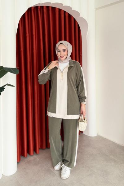 Aynur Pantolon Takım Haki