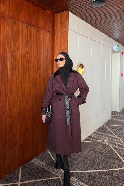 Ebrar Trençkot Bordo