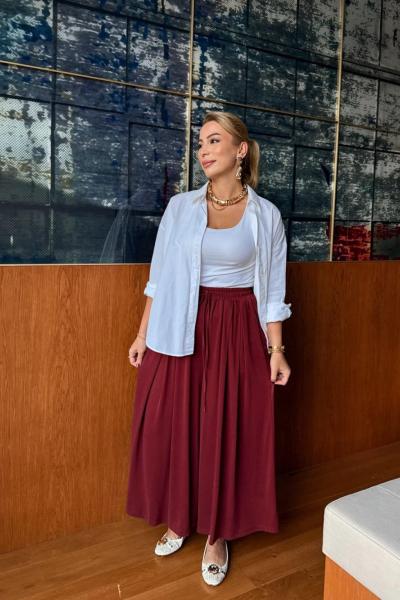 Kayra Pantolon Bordo