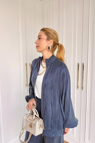 Petek Pantolonlu Takım Lacivert