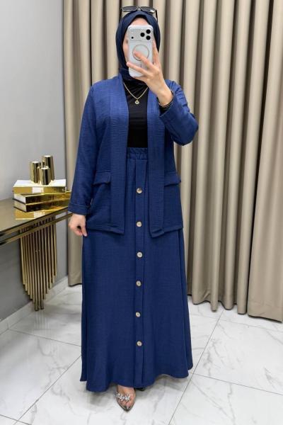 Ceketli Etekli Takım Lacivert